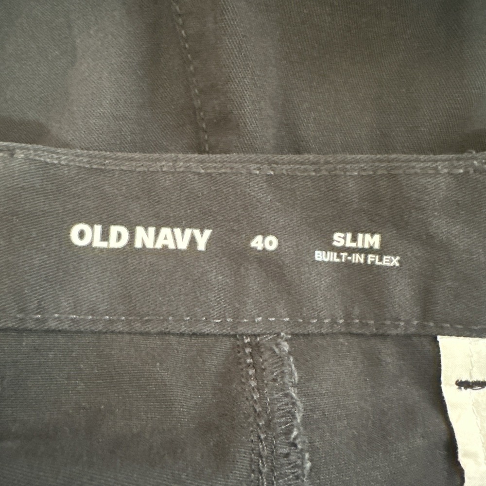 Old Navy Chino Shorts Mens Size 40 Slim Fit Built In Flex Black Pockets Casual - Picture 2 of 5
